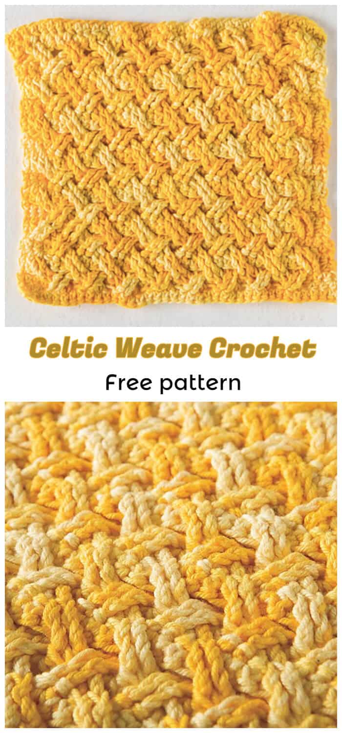 This is a free tutorial for the Celtic Weave crochet stitch. If you would like to add some Celtic inspiration to your project, consider using this beautiful textured stitch, we have best pattern for you.