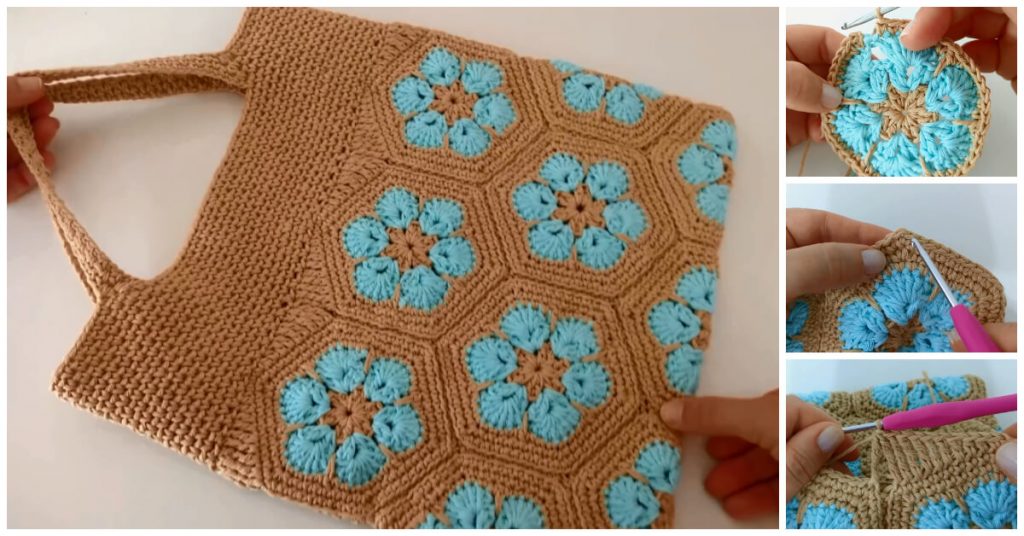 crochet hexagon bag