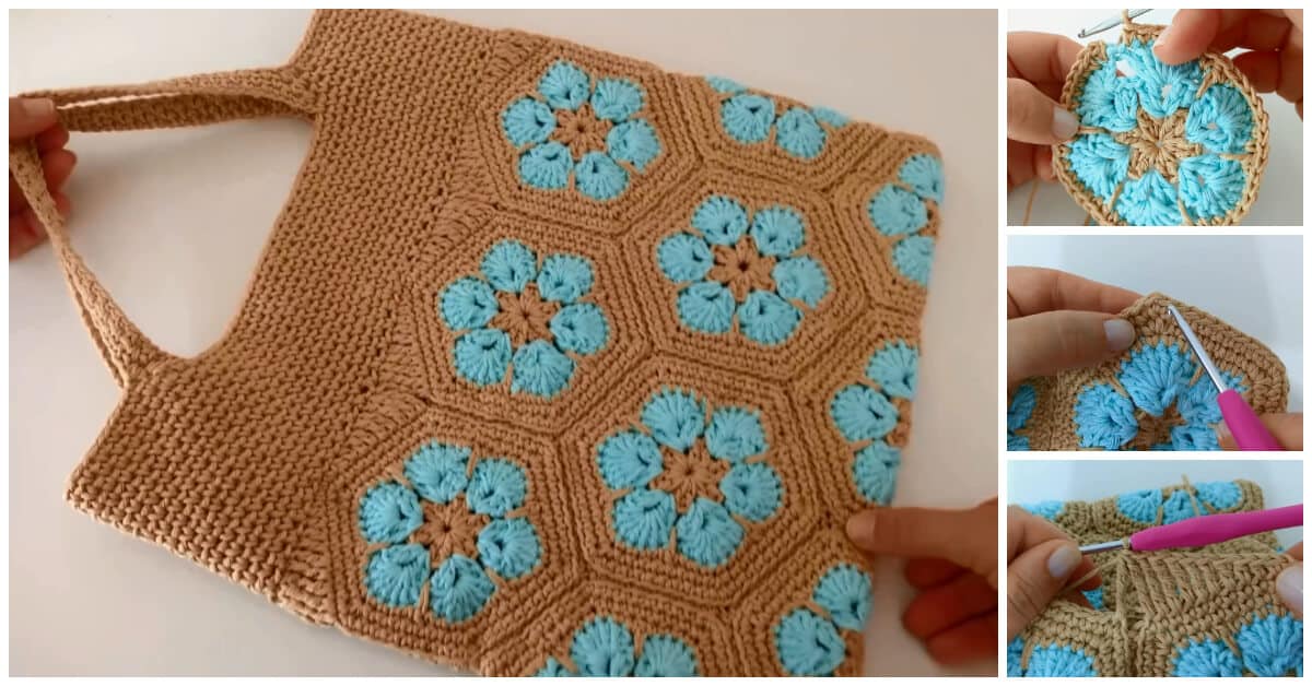 Crochet Hexagon Bag 1