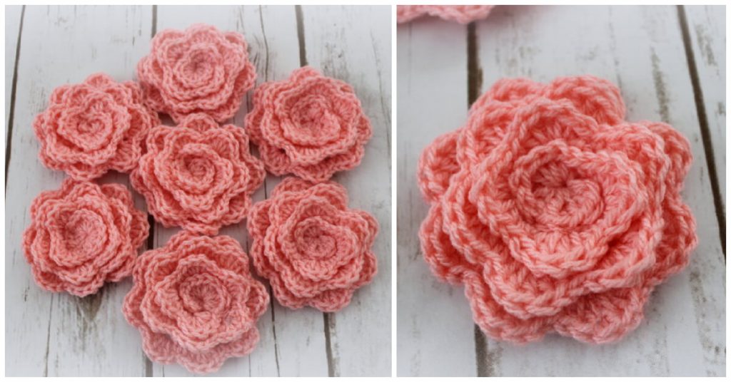 crochet rose pattern tutorial