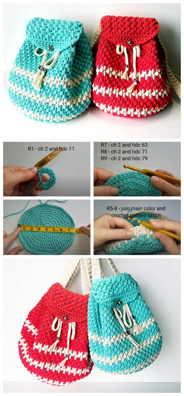 Learn to Crochet - Today we are going to learn How to Crochet Backpack. This backpack is super cute, try to make every stitch as shown and follow the instructions carefully. The colors can be optional. Start crocheting right now with help of the video tutorial presented.