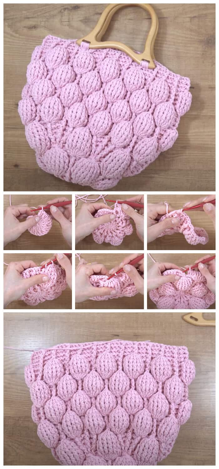 How to Crochet - Don’t spend money on generic bags, when you can make this trendy Crochet Bobble Stitch Bag all by yourself. This will be your favorite bag, that is perfect for any season.