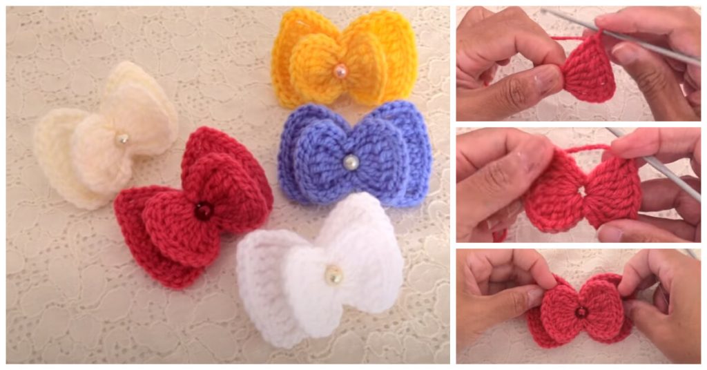 How to Crochet - Today we are going to learn How to Crochet a Simple Bow. If you take a look at little girl’s outfits they usually have bows or hearts printed on them.