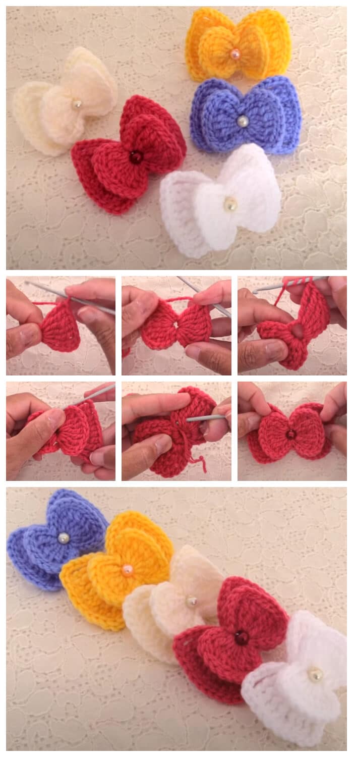 How to Crochet - Today we are going to learn How to Crochet a Simple Bow. If you take a look at little girl’s outfits they usually have bows or hearts printed on them.