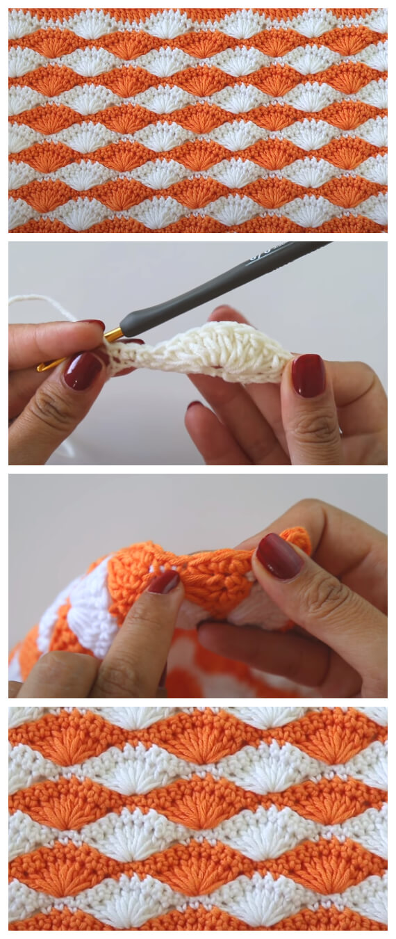 Shell stitch crochet discount bag