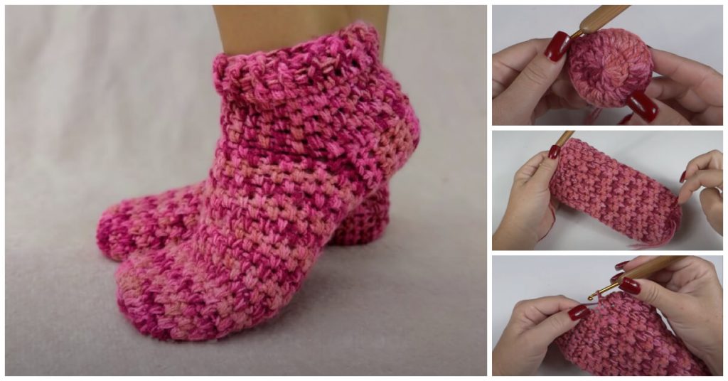 quick and easy crochet slippers