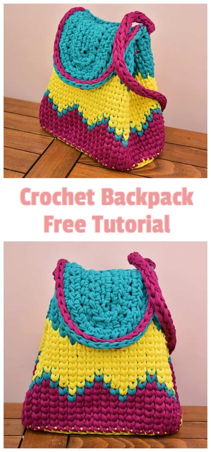 Colorful Crochet Backpack - Crochet Kingdom
