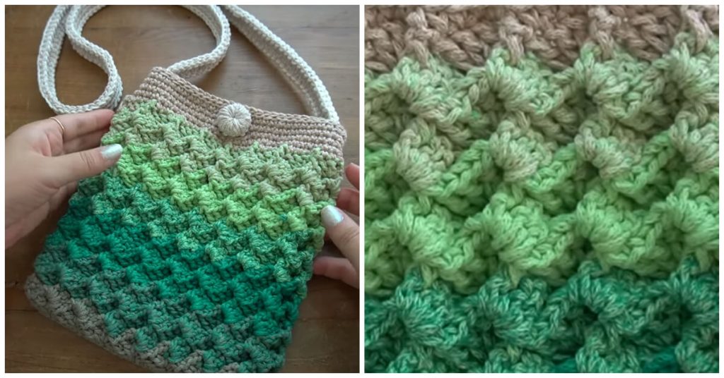 Crochet Crocodile Stitch Bag - Crochet Kingdom