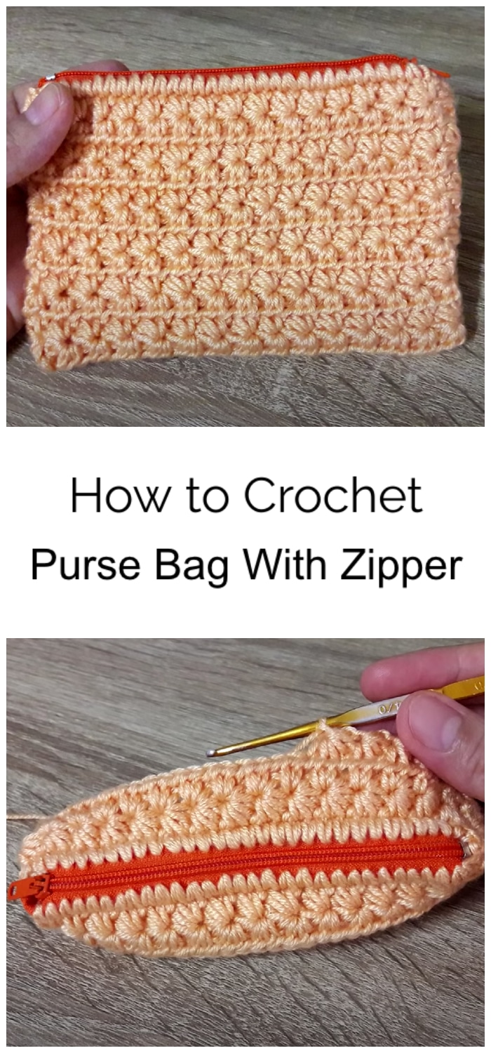 Crochet discount zipper bag