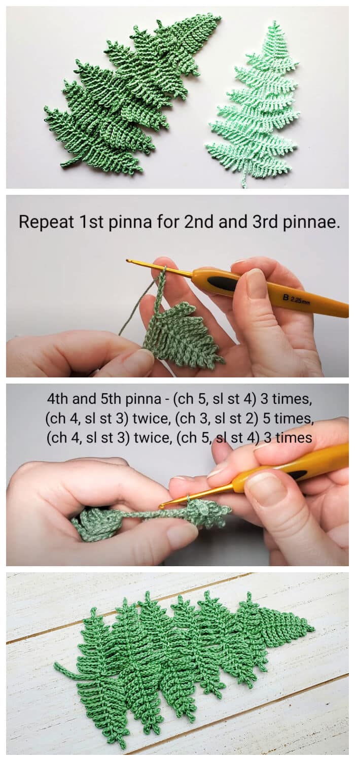 How to crochet fern leaf Crochet Kingdom