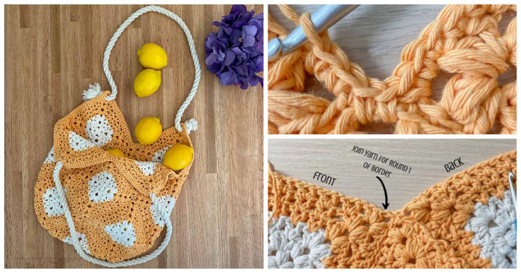 We are going to learn How to Crochet Caldwell Market Bag. You’ll love joining the squares and seeing your bag come together. Add simple rope handles and you’ll have a bag everyone will be asking for. The best thing about this crochet bag is that you only need two skein of yarn to complete this free Crochet Market Bag Pattern. 