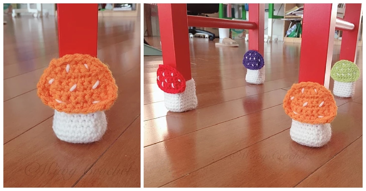 Crochet Mushroom Chair Socks - Crochet Kingdom