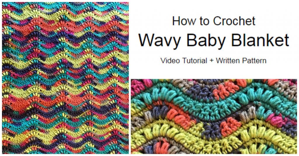 We are going to learn How to Crochet Wavy Baby Blanket. This baby blanket is a great stitch-builder project for those who are relatively new to crochet.