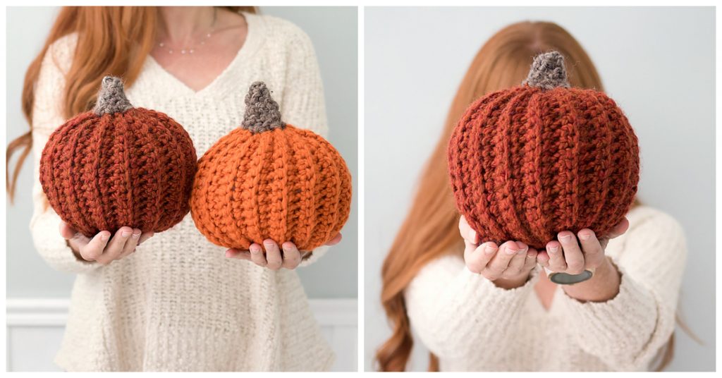We are going to learn How to Crochet Easy Large Pumpkin Patterns. These pumpkins are a breeze to make and they look great on bookcases and mantels.