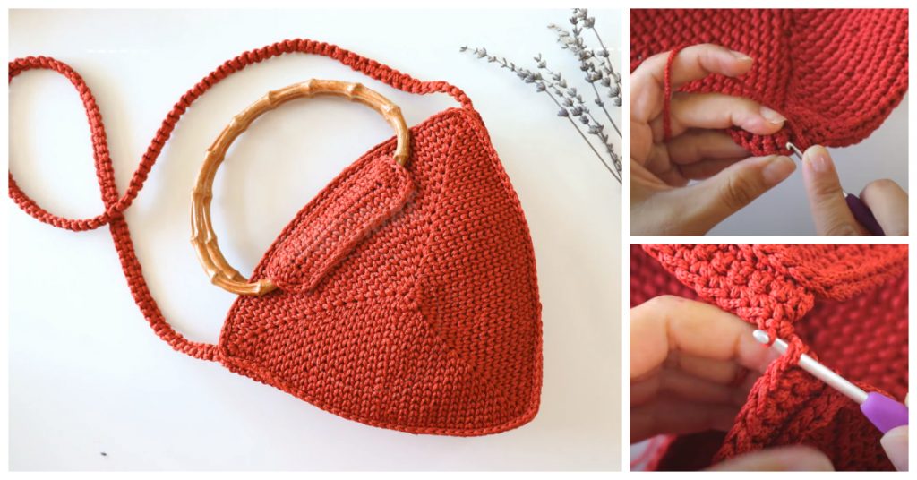 We are going to learn How To Crochet A Triangle Bag. With two different handles, it is both a handy model that even beginners can easily do.