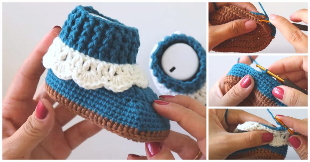 We are going to learn How To Crochet Cute Baby Booties For Beginners. IT's for 0-6 months baby but you can make it bigger easily.