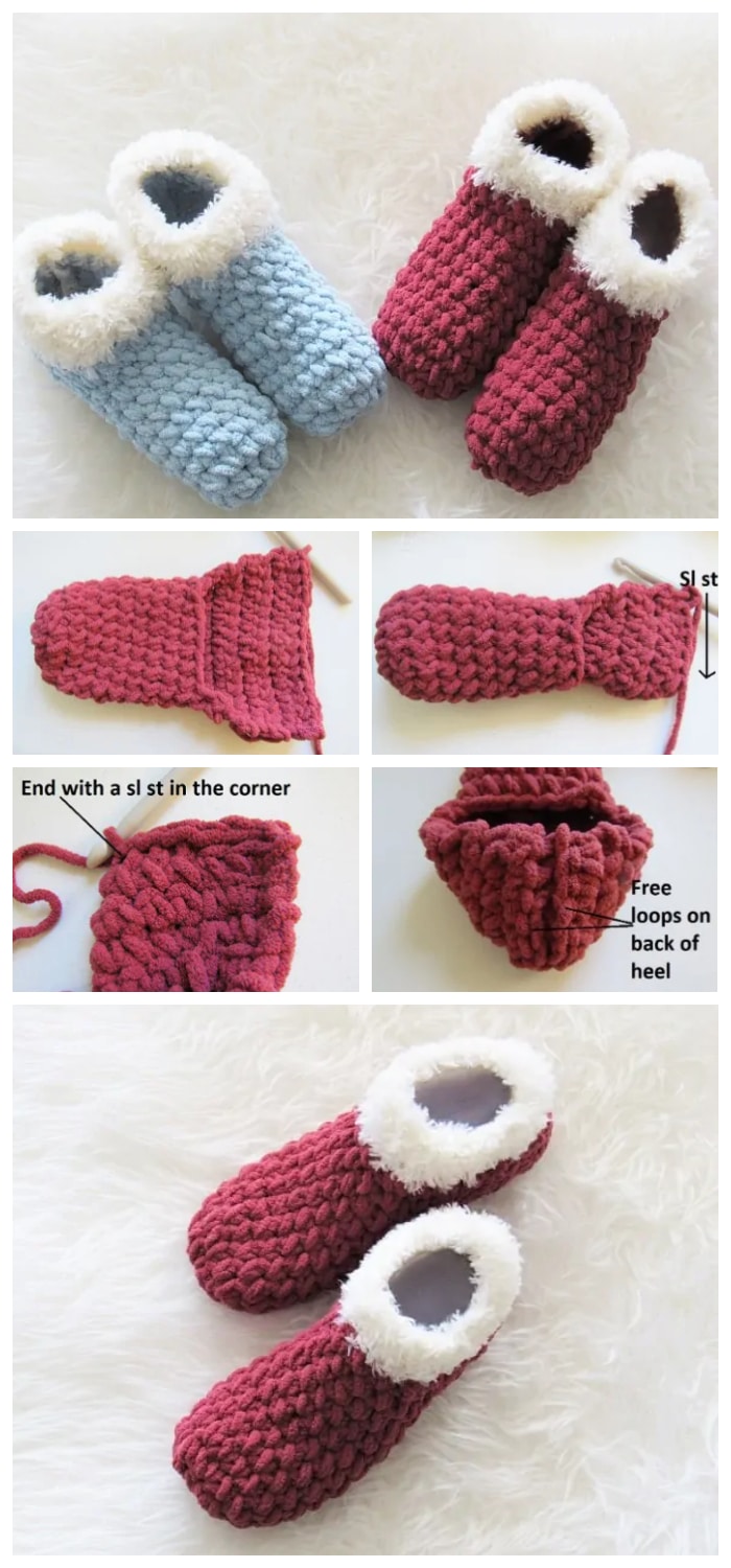 We are going to learn How to Crochet Slippers for Beginners. These beginner-friendly slippers can be worked in just 1-1/2 hours. Is anything more comforting than warming your toes on a cold day? When you come in from the cold, the first step is warming up and a pair of house slippers can quickly do the trick.