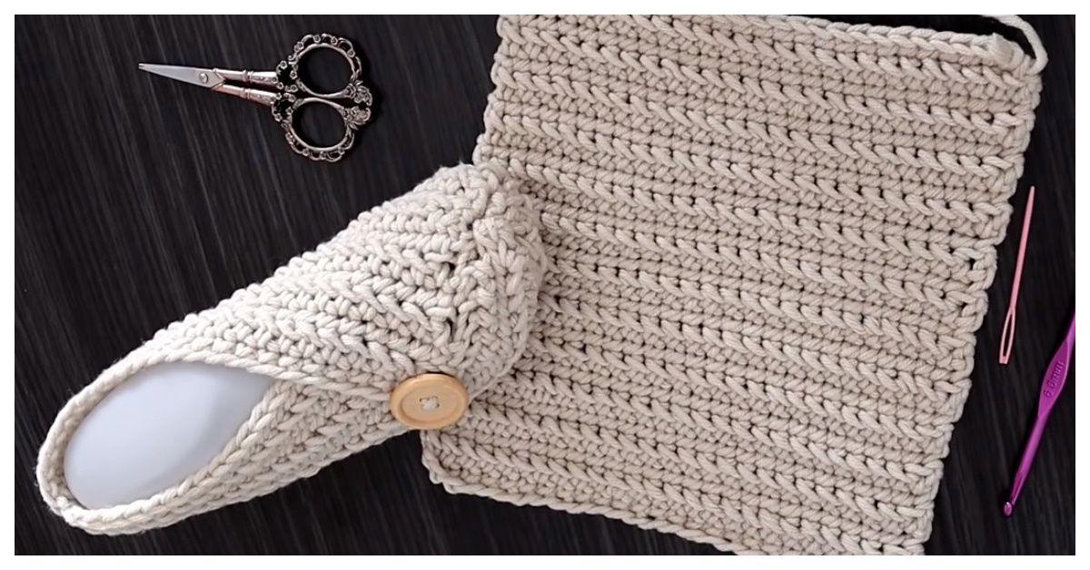 super easy crochet slippers