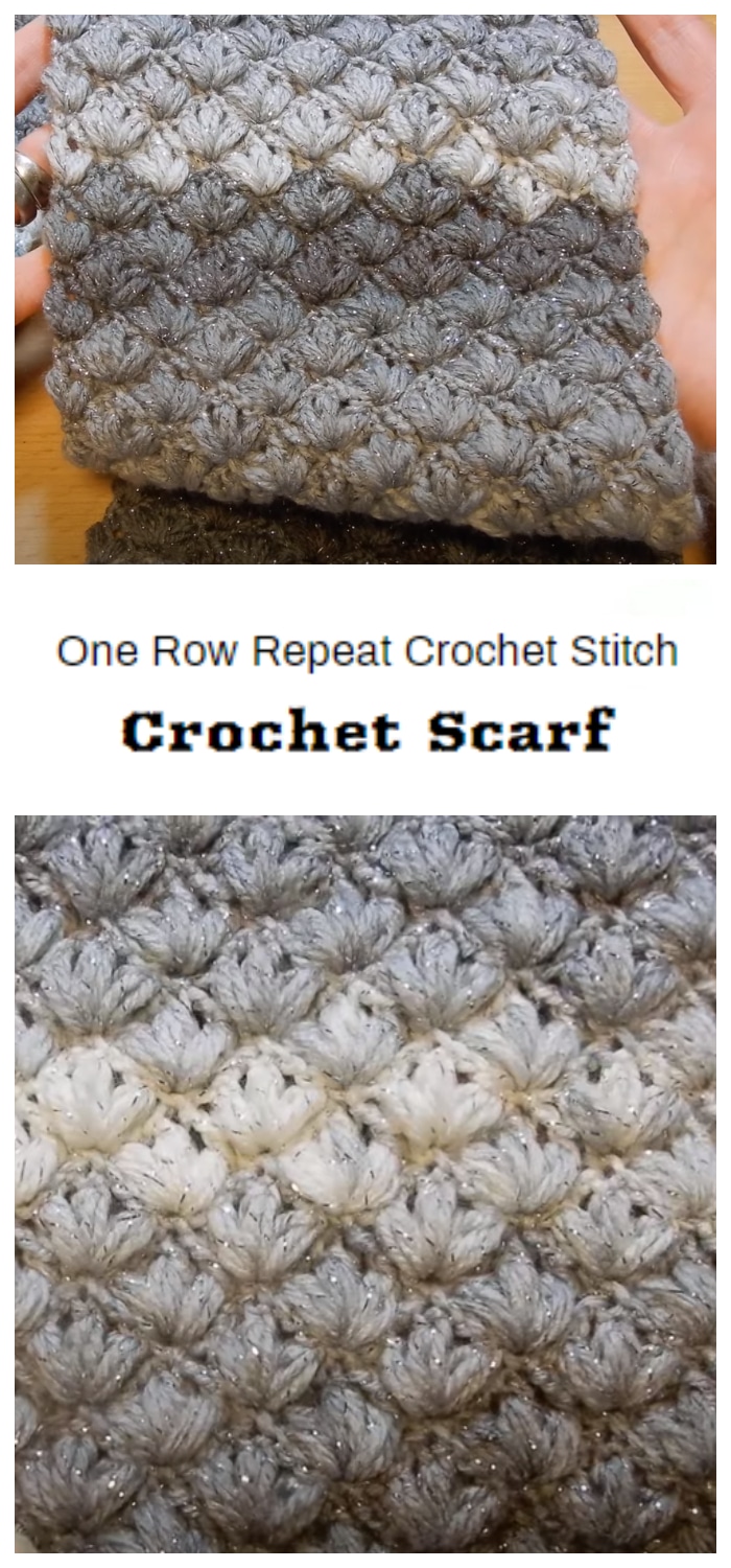 We are going to learn How to Crochet  Easy One Row Repeat Crochet scarf For Christmas. If you plan to learn the basics of crochet, try this free crochet Scarf pattern. Christmas time is my favorite time of year. So I decided to find a Christmas scarf using my favorite stitch and one of my favorite brands of yarn.