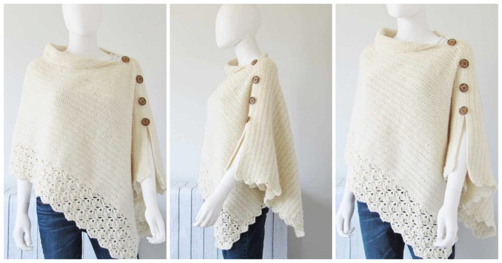 We are going to learn How to Crochet Free Crochet Poncho Pattern with Video. The crochet poncho is designed using the herringbone half double crochet stitch to give it the look of a knit fabric.