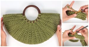 How to Crochet Halfmoon Totebag - Crochet Kingdom