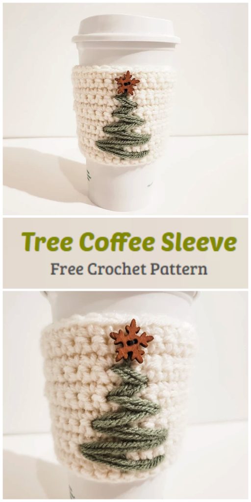 We are going to learn How to Crochet Christmas Tree Coffee Sleeve Pattern. This is a minimalist, Scandinavian design that brings the perfect amount of holiday cheer to your mug without overwhelming the eyes.