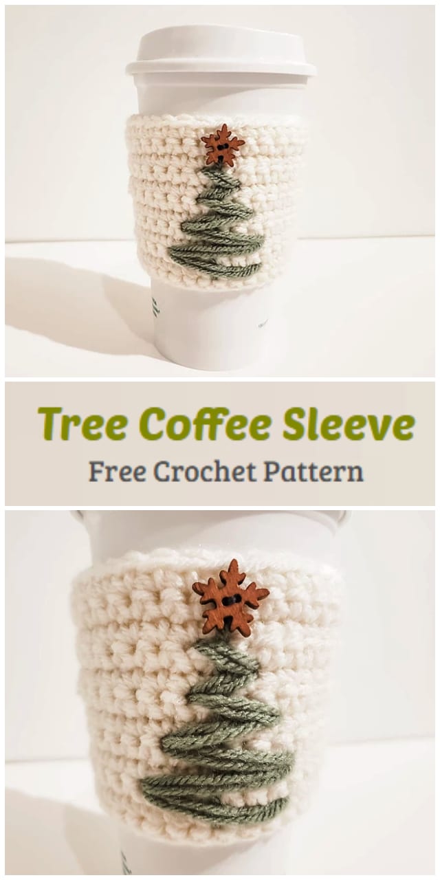 We are going to learn How to Crochet Christmas Tree Coffee Sleeve Pattern. This is a minimalist, Scandinavian design that brings the perfect amount of holiday cheer to your mug without overwhelming the eyes. These coffee cozies work up super quickly and make wonderful holiday gift ideas.