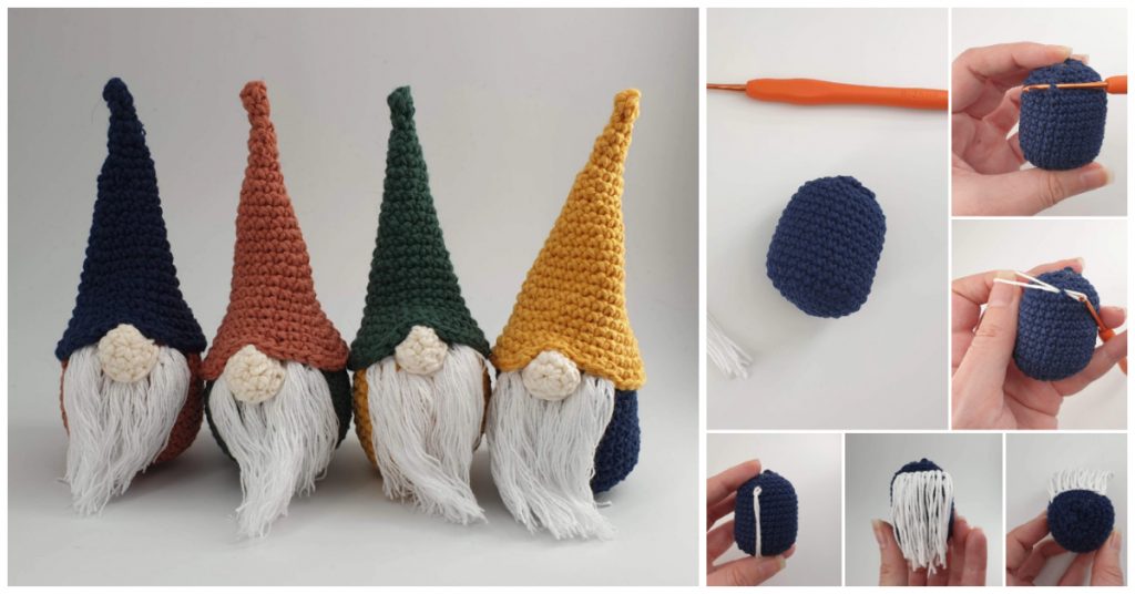 We are going to learn How to Crochet Christmas Mini Gnome Pattern. Quick to work up, these mini Gnomes can be hung from the tree or just littered around the home as cute Christmas decorations!