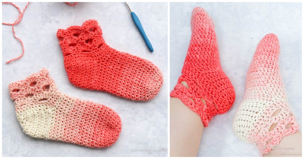 We are going to learn How to Crochet Slipper Socks. Use this crochet pattern to make a pair of slipper socks with a feminine arcade stitch ankle cuff. This pattern is designed to be a one skein pattern using Lion Brand Scarfie yarn and will fit most adult women. It is written in 3 size variations.
