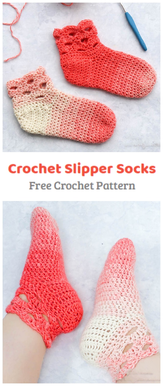 We are going to learn How to Crochet Slipper Socks. Use this crochet pattern to make a pair of slipper socks with a feminine arcade stitch ankle cuff. This pattern is designed to be a one skein pattern using Lion Brand Scarfie yarn and will fit most adult women. It is written in 3 size variations.