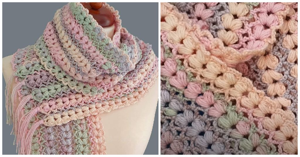 We are going to learn How to Crochet Puff Stitch Mile A Minute Scarf. This is a fantastically soft, squishy scarf which looks delicate and lacy.