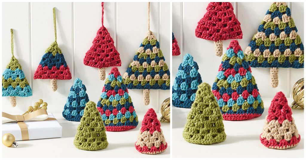 These little Crochet Retro Christmas Tree decorations are a quick and easy way of adding some cheer to your festive season!