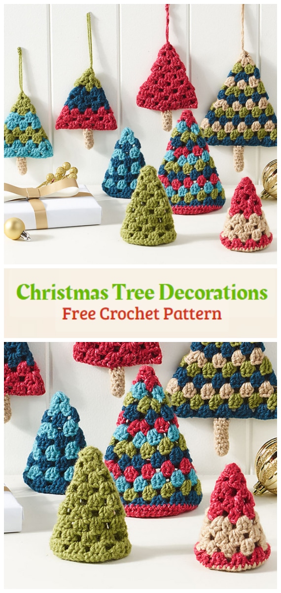 These little Crochet Retro Christmas Tree decorations are a quick and easy way of adding some cheer to your festive season!