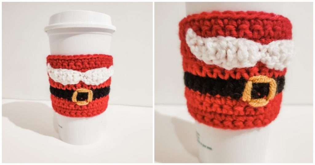 We are going to learn How to Crochet Santa Coffee Sleeve Pattern. This pattern works up quickly and makes the perfect holiday sweater for your mug.