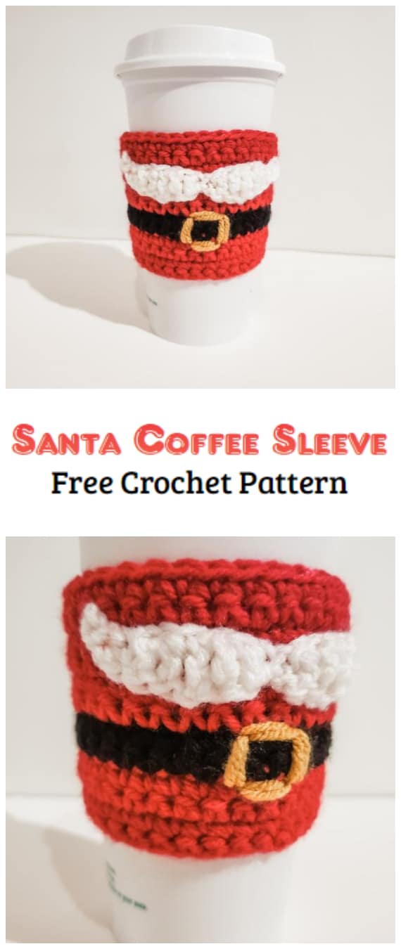 We are going to learn How to Crochet Santa Coffee Sleeve Pattern. This pattern works up quickly and makes the perfect holiday sweater for your mug.