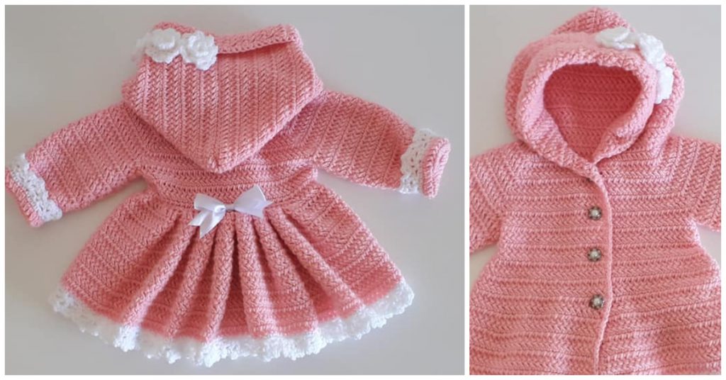 How to Crochet a Hooded Coat For a Baby. There are so many options regarding stitches, details and overall design of crochet hood...