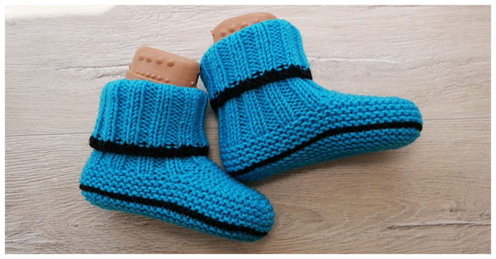children's knitted slippers