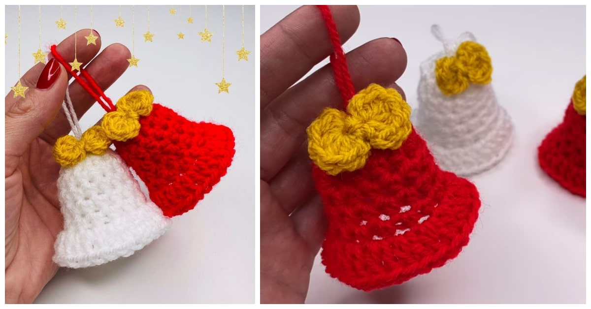 Easy Crochet Christmas Bell Ornament Crochet Kingdom