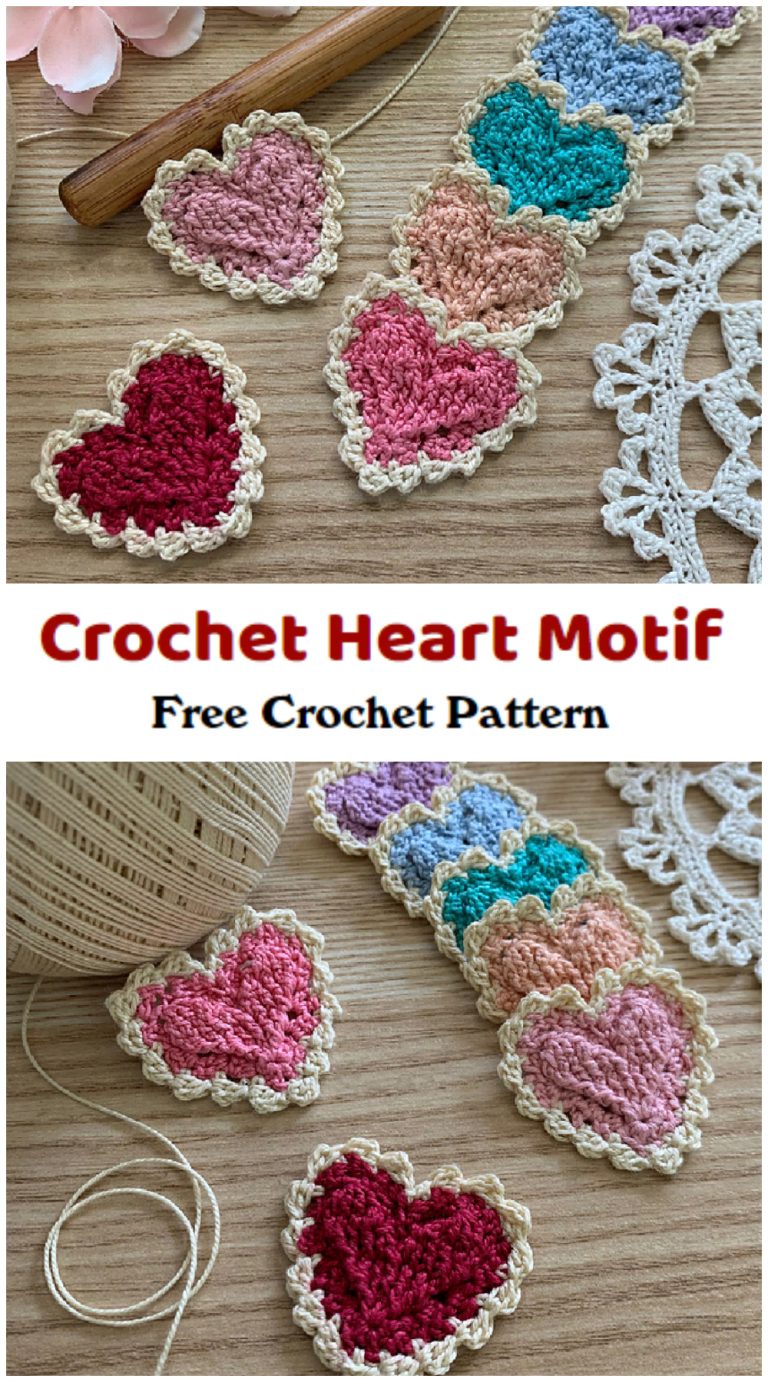 Crochet Heart Motif Pattern Crochet Kingdom