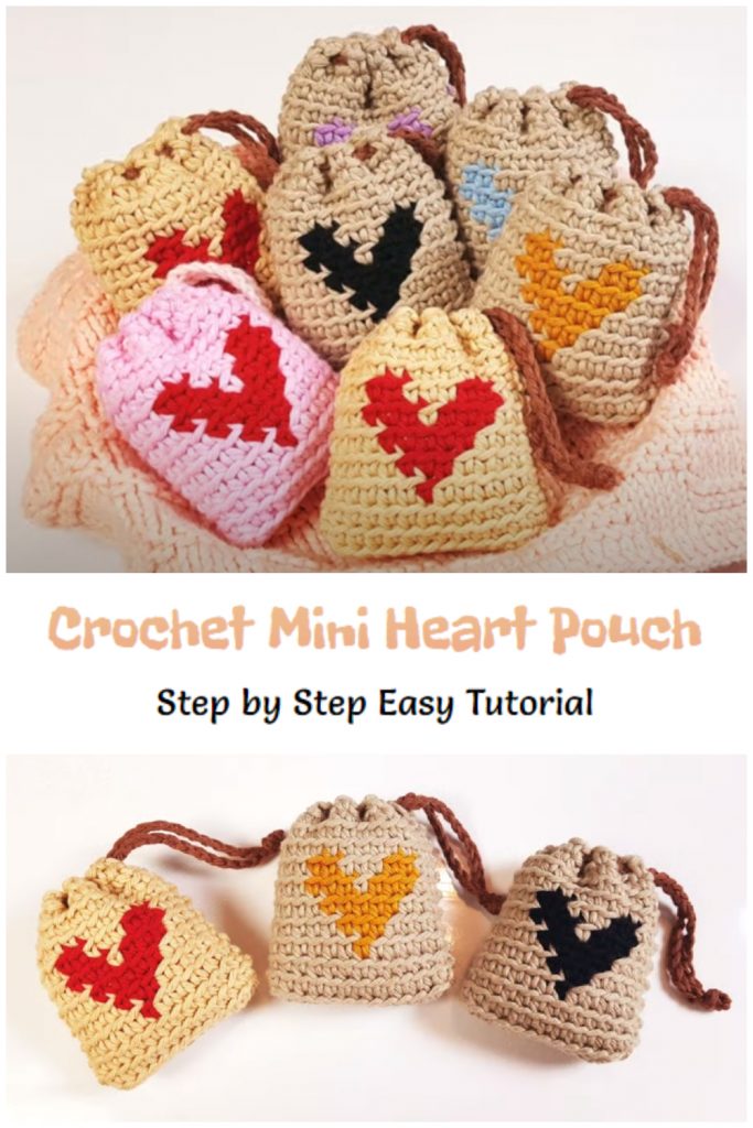 We are going to learn How to Crochet Mini Heart Pouch. These cute crochet pouches are simple enough to work up a whole bunch before heart day. Looking for an adorable purse that’s a little different? Then you’ll love this so easy way to crochet Valentine bag, whose design is different from everything you’ve seen so far!