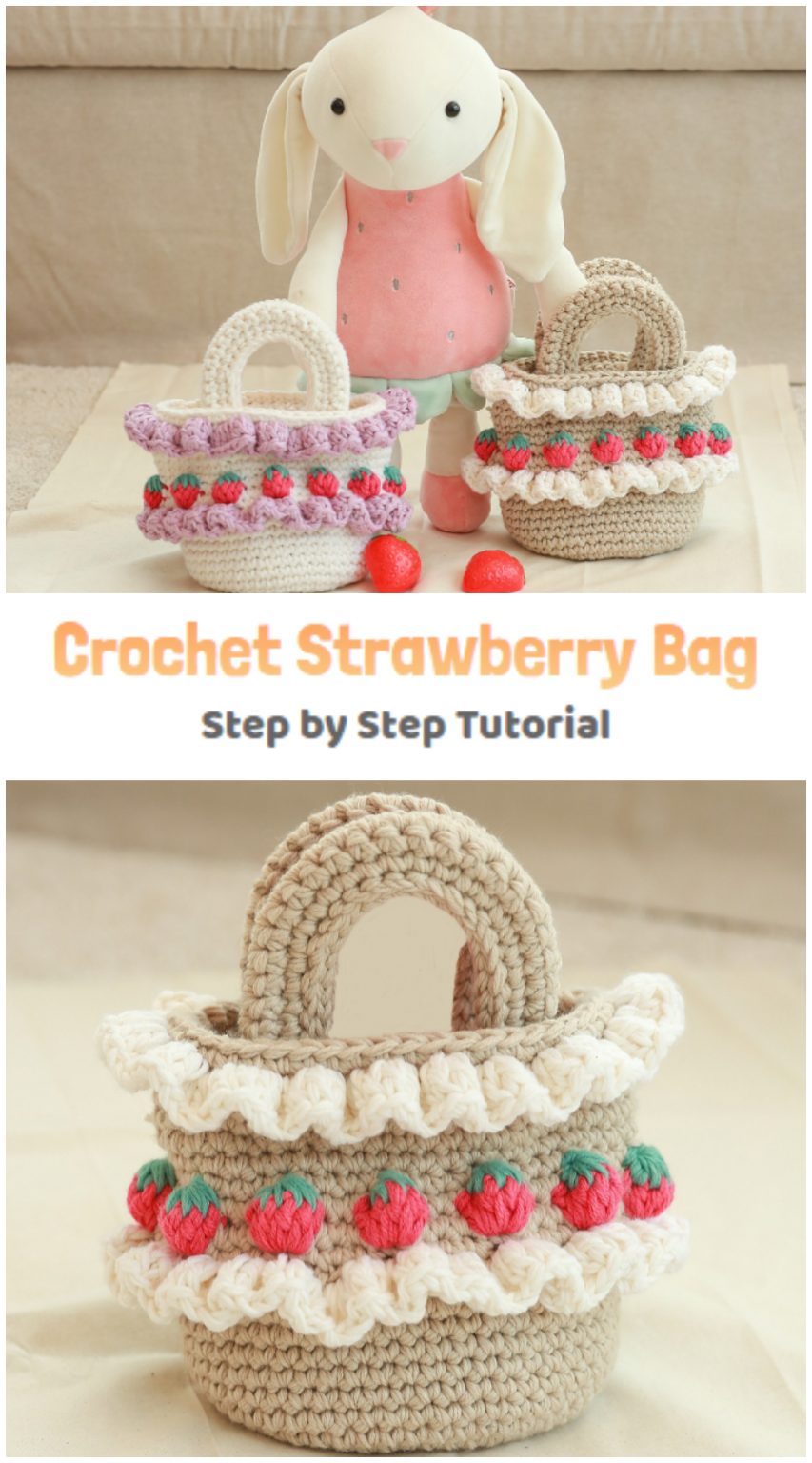 Crochet Strawberry Stitch Bag - Crochet Kingdom