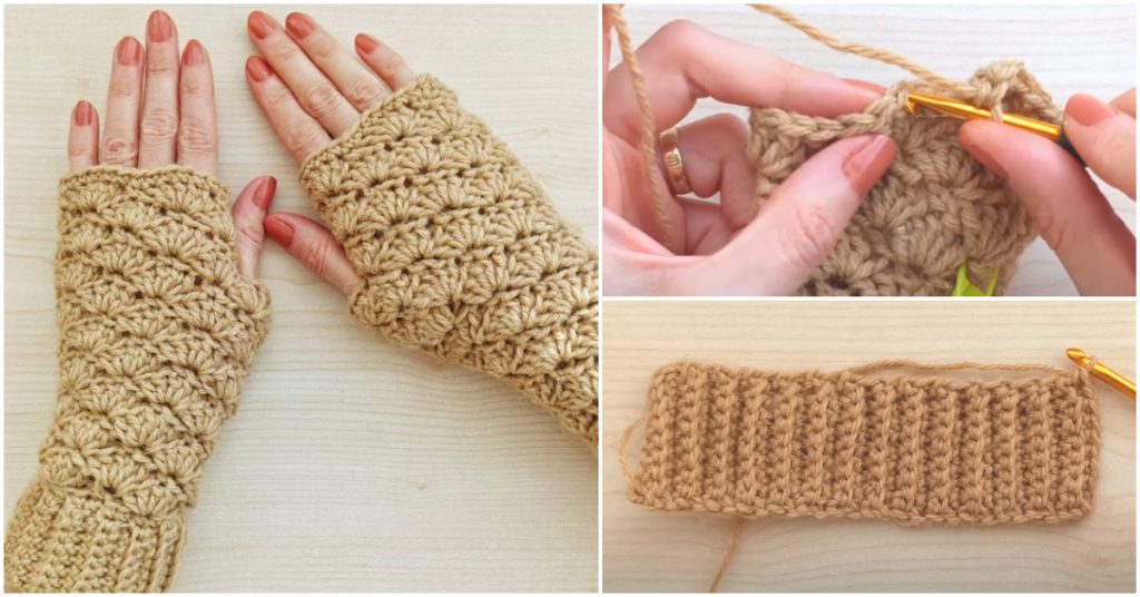 We are going to learn How to Crochet Fingerless Gloves with Shell Stitch. This design is great to keep your hands and wrists warm while still being able to operate your phone, or turn pages in a book. Great for a quick handmade gift for family or friends, especially for Valentine’s Day, although hearts are optional, so they can be used anytime!