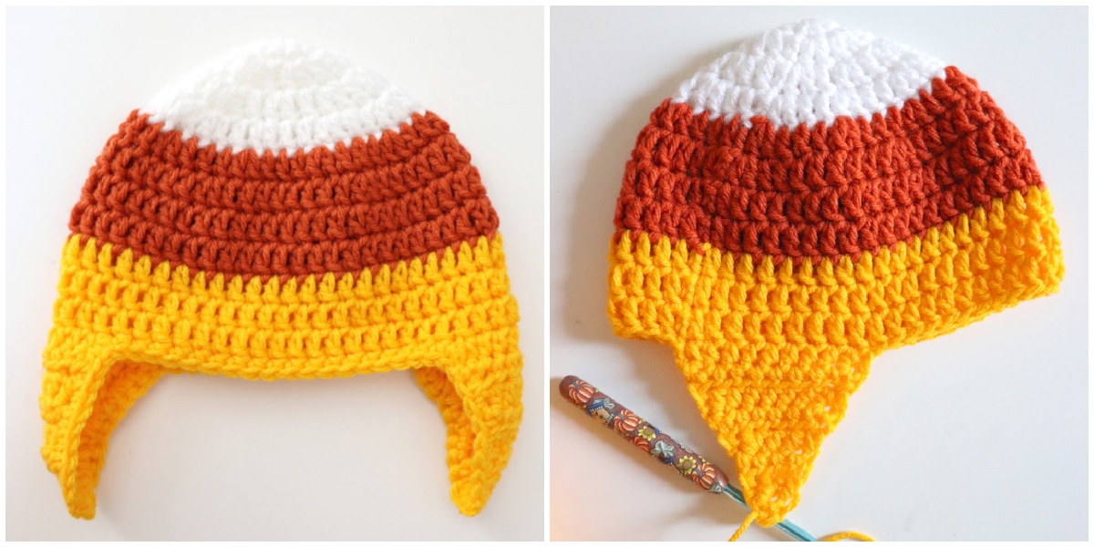 There are many thing that we love about fall. Crisp air, Halloween Pumpkins, Flavored foods and drinks, apple scented candles and of course Crochet Candy Corn Hats!