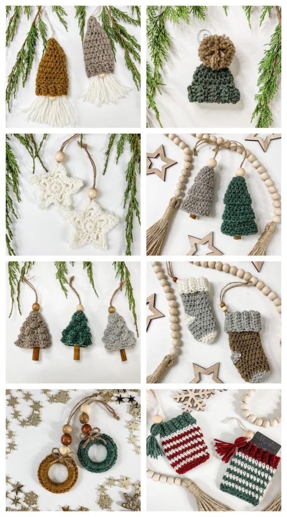 Here are 15 Basic Crochet Christmas Ornaments to add to your Christmas collection. You can use them to decorate your tree, string them on your mantle, or even attach them to your gifts.