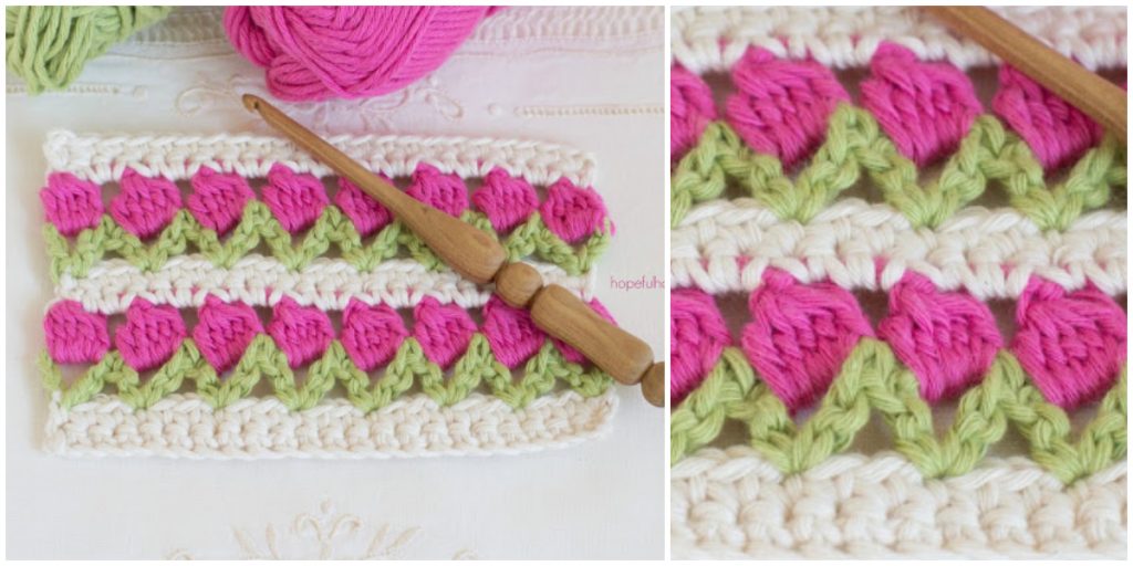 If you’d like to learn how to crochet the “Tulip Stitch“, this helpful video will guide you through all the steps (in an easy to follow speed) as you continue on your ever-growing crochet journey!