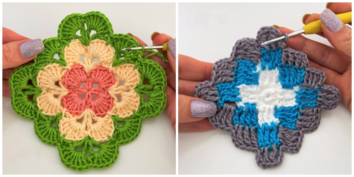 2 Most Beautiful Crochet Squares Crochet Kingdom