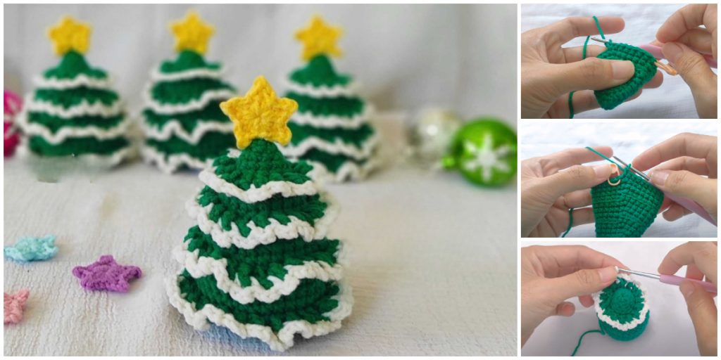 It’s never too early to start crocheting for Christmas. Today I want to share a Christmas tree crochet pattern that can be used as ornaments.