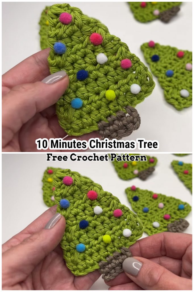 Giving a handmade 10 Minutes Crochet Christmas Tree Ornament is a great way to show someone that you love them during the holidays.