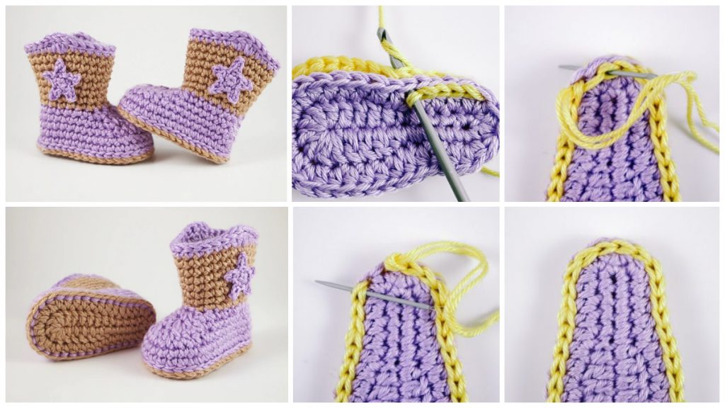 When thinking about what type of yarn to use to make baby booties, choose something that is super soft, hypo-allergenic, and washable.