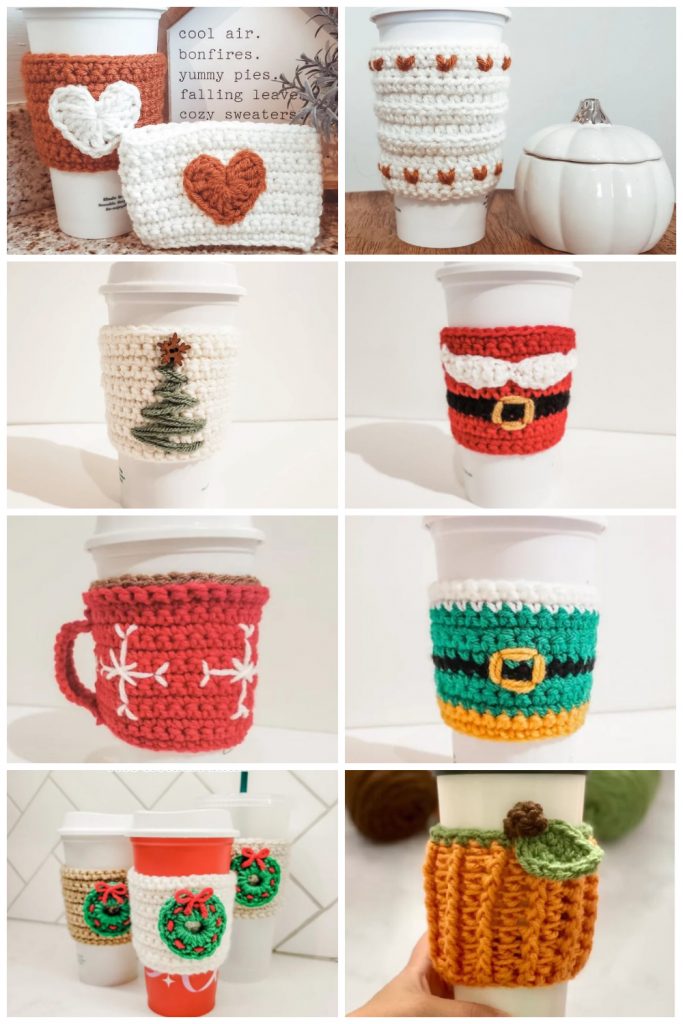 Looking for a quick crochet project that makes a great gift all year round? Today I will show you how to Crochet these 8 Basic Crochet Cup Cozy Patterns, easy and perfect for beginners.
